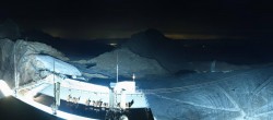 Archiv Foto Webcam Dachstein Gletscher: Panoramablick von der Bergstation 21:00