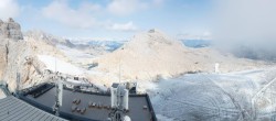 Archiv Foto Webcam Dachstein Gletscher: Panoramablick von der Bergstation 11:00
