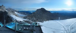 Archiv Foto Webcam Dachstein Gletscher: Panoramablick von der Bergstation 23:00