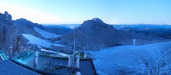 Archiv Foto Webcam Dachstein Gletscher: Panoramablick von der Bergstation 19:00
