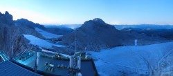 Archiv Foto Webcam Dachstein Gletscher: Panoramablick von der Bergstation 19:00