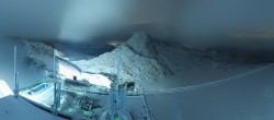 Archiv Foto Webcam Dachstein Gletscher: Panoramablick von der Bergstation 01:00