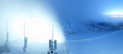 Archiv Foto Webcam Dachstein Gletscher: Panoramablick von der Bergstation 05:00