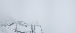 Archiv Foto Webcam Dachstein Gletscher: Panoramablick von der Bergstation 13:00