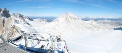 Archiv Foto Webcam Dachstein Gletscher: Panoramablick von der Bergstation 11:00