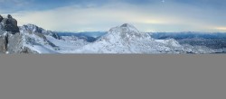 Archiv Foto Webcam Dachstein Gletscher: Panoramablick von der Bergstation 17:00
