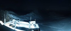 Archiv Foto Webcam Dachstein Gletscher: Panoramablick von der Bergstation 21:00
