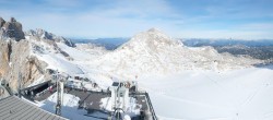 Archiv Foto Webcam Dachstein Gletscher: Panoramablick von der Bergstation 11:00