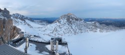 Archiv Foto Webcam Dachstein Gletscher: Panoramablick von der Bergstation 15:00