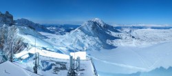 Archiv Foto Webcam Dachstein Gletscher: Panoramablick von der Bergstation 01:00