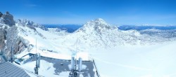 Archiv Foto Webcam Dachstein Gletscher: Panoramablick von der Bergstation 23:00