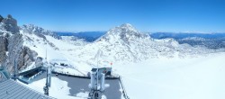 Archiv Foto Webcam Dachstein Gletscher: Panoramablick von der Bergstation 01:00