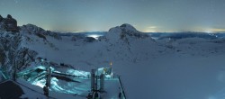 Archiv Foto Webcam Dachstein Gletscher: Panoramablick von der Bergstation 03:00