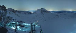 Archiv Foto Webcam Dachstein Gletscher: Panoramablick von der Bergstation 04:00