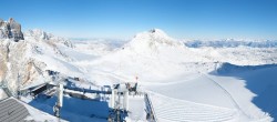 Archiv Foto Webcam Dachstein Gletscher: Panoramablick von der Bergstation 10:00