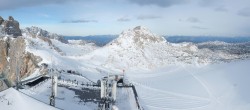 Archiv Foto Webcam Dachstein Gletscher: Panoramablick von der Bergstation 11:00