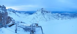 Archiv Foto Webcam Dachstein Gletscher: Panoramablick von der Bergstation 15:00