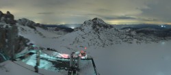 Archiv Foto Webcam Dachstein Gletscher: Panoramablick von der Bergstation 19:00