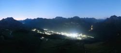 Archived image Webcam View from Kriegerhorn 22:00