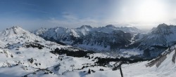 Archiv Foto Webcam Lech-Zürs: Kriegerhorn Panoramablick 09:00