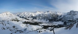 Archiv Foto Webcam Lech-Zürs: Kriegerhorn Panoramablick 13:00