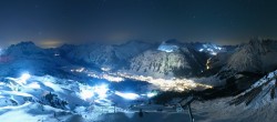 Archiv Foto Webcam Lech-Zürs: Kriegerhorn Panoramablick 23:00