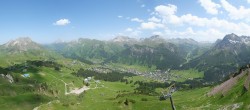Archiv Foto Webcam Lech-Zürs: Kriegerhorn Panoramablick 13:00