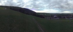 Archiv Foto Webcam Oberwiesenthal - Blick auf Skihang und Ort 19:00