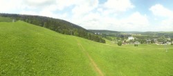 Archiv Foto Webcam Oberwiesenthal - Blick auf Skihang und Ort 13:00