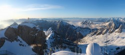 Archiv Foto Webcam Zugspitze: Panoramablick vom Gipfel 05:00