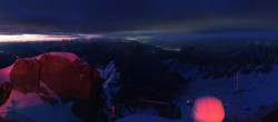 Archiv Foto Webcam Zugspitze: Panoramablick vom Gipfel 03:00