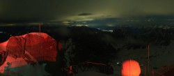 Archiv Foto Webcam Zugspitze: Panoramablick vom Gipfel 01:00