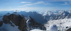Archiv Foto Webcam Zugspitze: Panoramablick vom Gipfel 07:00