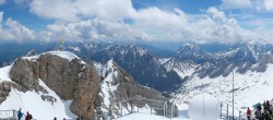 Archiv Foto Webcam Zugspitze: Panoramablick vom Gipfel 11:00
