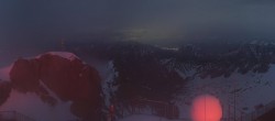 Archiv Foto Webcam Zugspitze: Panoramablick vom Gipfel 23:00