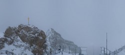 Archiv Foto Webcam Zugspitze: Panoramablick vom Gipfel 13:00