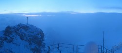 Archiv Foto Webcam Zugspitze: Panoramablick vom Gipfel 06:00