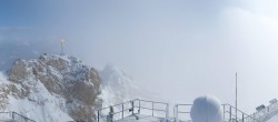 Archiv Foto Webcam Zugspitze: Panoramablick vom Gipfel 19:00