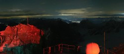 Archiv Foto Webcam Zugspitze: Panoramablick vom Gipfel 23:00