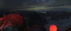 Archiv Foto Webcam Zugspitze: Panoramablick vom Gipfel 03:00