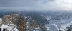 Archiv Foto Webcam Zugspitze: Panoramablick vom Gipfel 11:00