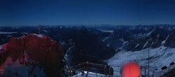 Archiv Foto Webcam Zugspitze: Panoramablick vom Gipfel 23:00