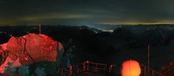 Archiv Foto Webcam Zugspitze: Panoramablick vom Gipfel 23:00