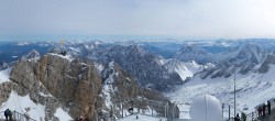 Archiv Foto Webcam Zugspitze: Panoramablick vom Gipfel 11:00