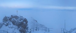 Archiv Foto Webcam Zugspitze: Panoramablick vom Gipfel 17:00