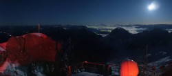 Archiv Foto Webcam Zugspitze: Panoramablick vom Gipfel 03:00