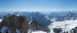 Archiv Foto Webcam Zugspitze: Panoramablick vom Gipfel 09:00