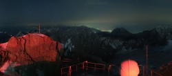 Archiv Foto Webcam Zugspitze: Panoramablick vom Gipfel 23:00