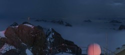 Archiv Foto Webcam Zugspitze: Panoramablick vom Gipfel 23:00