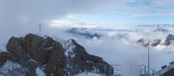 Archiv Foto Webcam Zugspitze: Panoramablick vom Gipfel 06:00